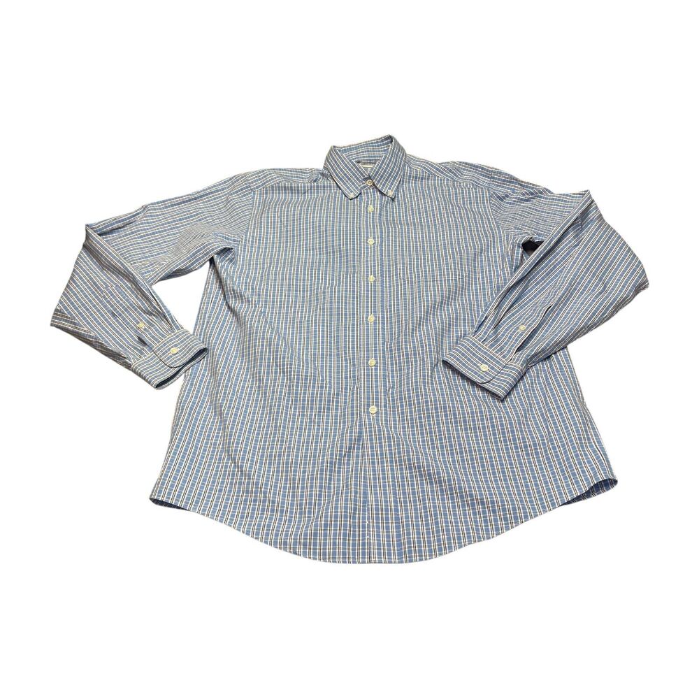 L.L.Bean Dress Shirt Men's 15.5 Multicolor Plaid Cotton Traditional Fit Formal - Picture 1 of 6